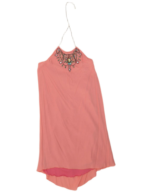 Gaudi Damen Neckholder-Kleid IT 44 Mittelrosa Viskose