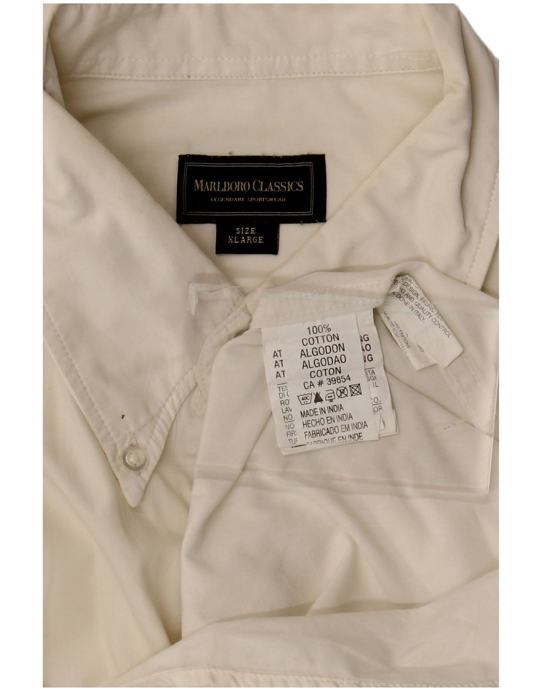 Marlboro Classics Herren Kurzarmhemd XL Beige Baumwolle