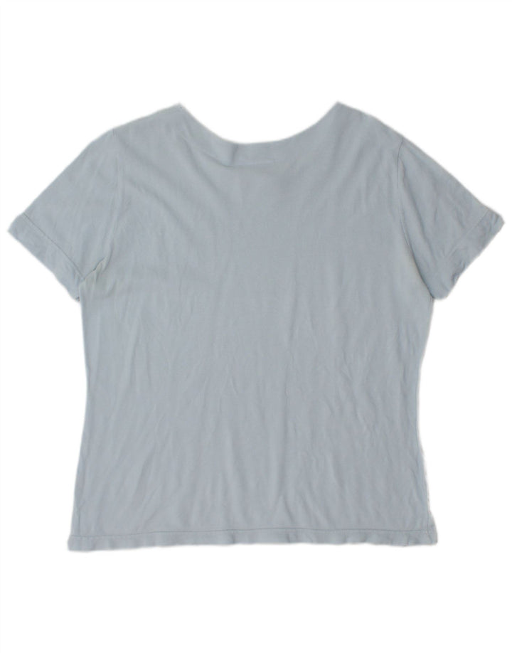 Lacoste Damen T-Shirt Top Größe 48 XL Blaue Baumwolle
