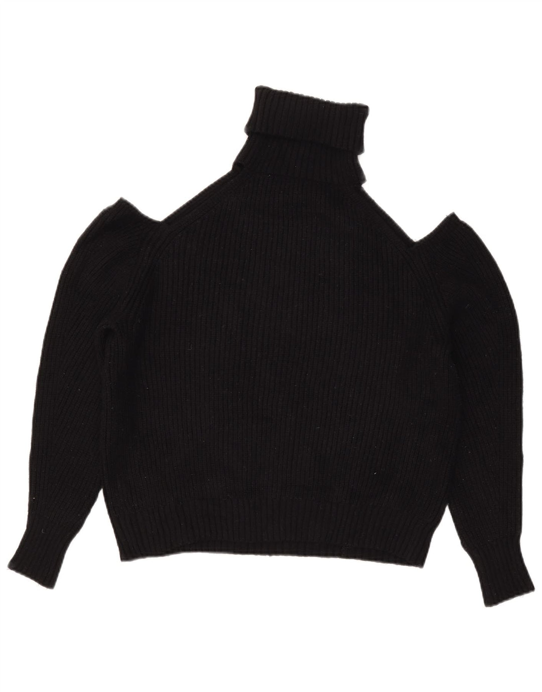 Schulterfreier Rollkragenpullover von Zara für Damen, Gr. 14, mittelschwarz