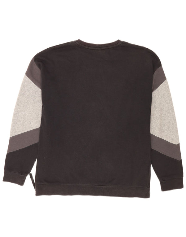 Nike Herren-Sweatshirt mit Grafik, lockerer Passform, Mittelschwarz, Farbblock