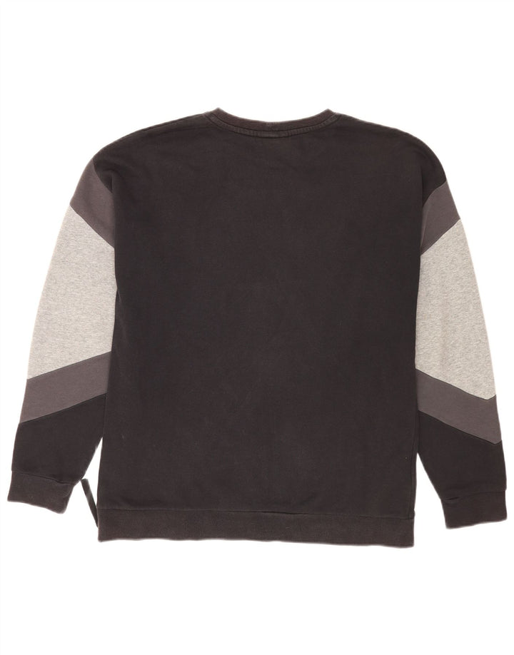 Nike Herren-Sweatshirt mit Grafik, lockerer Passform, Mittelschwarz, Farbblock