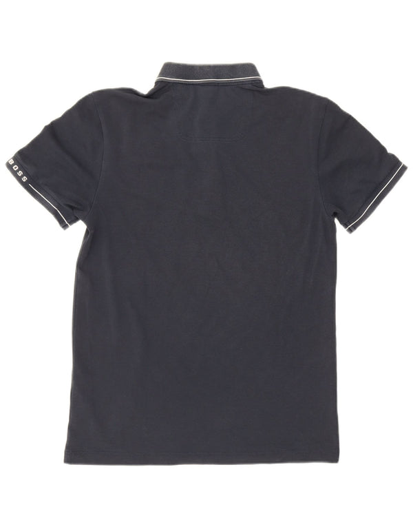 Hugo Boss Herren-Poloshirt mit schmaler Passform, klein, marineblau, Baumwolle