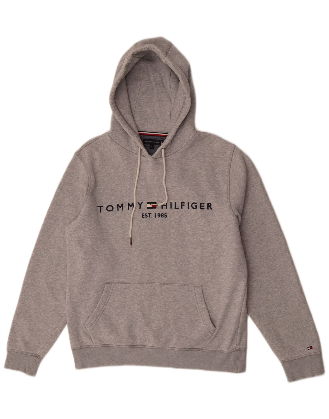 Tommy Hilfiger Herren-Kapuzenpullover mit Grafik, Mittelgrau