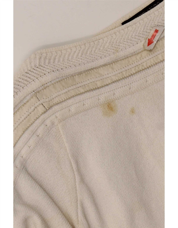 Gianfranco Ferre Damen-Pullover mit U-Boot-Ausschnitt, Gr. 10, Weiß
