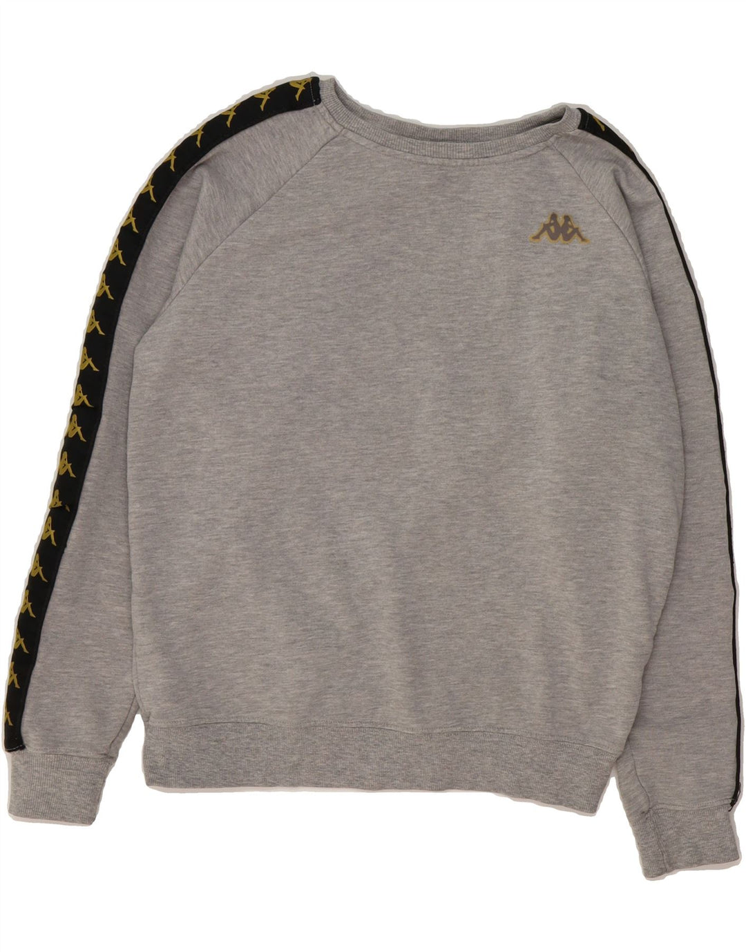 KAPPA Womens Graphic Sweatshirt Jumper UK 14 Medium Grey Cotton Vintage Kappa and Second-Hand Kappa from Messina Hembry 