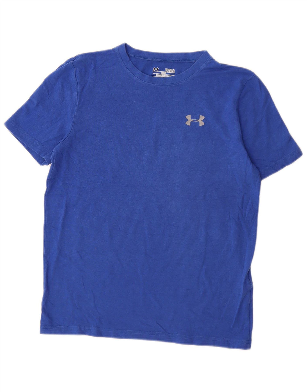UNDER ARMOUR Mädchen-T-Shirt, lockeres Oberteil, 11–12 Jahre, Größe L, Blau, Baumwolle
