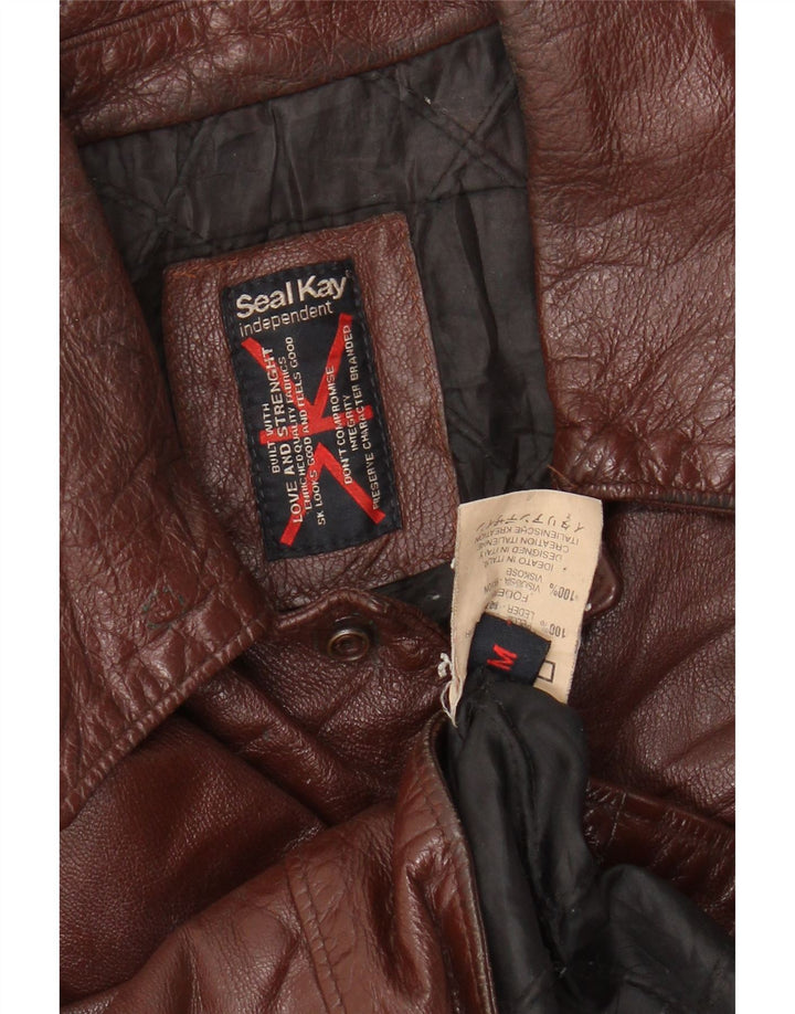 Seal Kay Herren Lederjacke UK 38 Mittelbraunes Leder