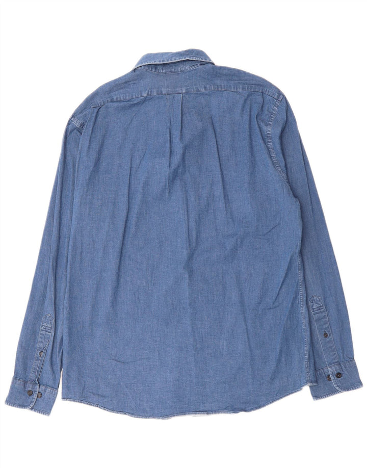 BROOKS BROTHERS Herren Regent Fit Jeanshemd Große blaue Baumwolle