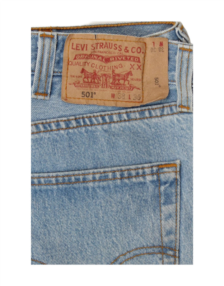 Levi's Herren 501 Straight Jeans W38 L28 Blaue Baumwolle