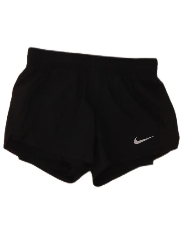Nike Damen Dri Fit Sport Shorts UK 4 XS Schwarz Polyester