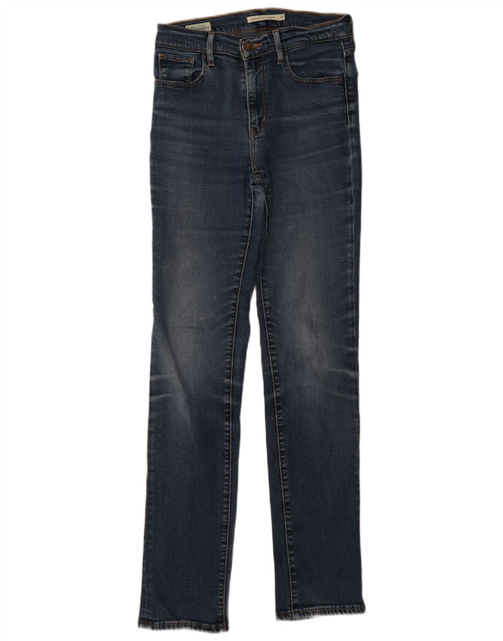 Levi's Damen 724 High Rise Straight Jeans W26 L32 Blau Lyocell