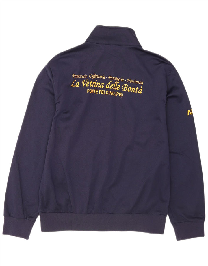 ASICS Herren-Trainingsanzug mit grafischem Oberteil, groß, Marineblau, Farbblock