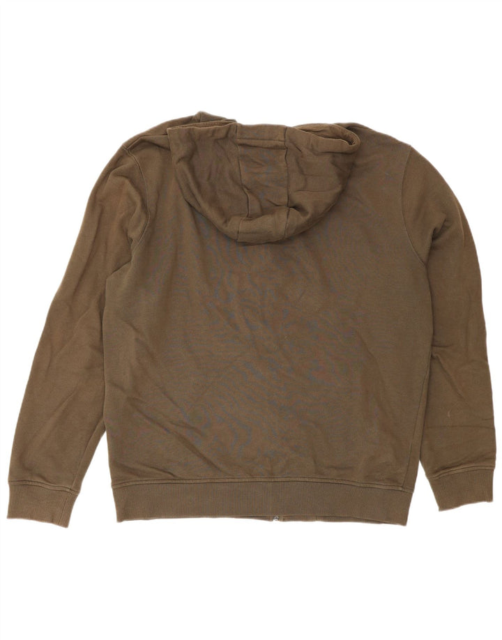 Lyle & Scott Herren-Kapuzenpullover mit normaler Passform und Reißverschluss, groß, braune Baumwolle
