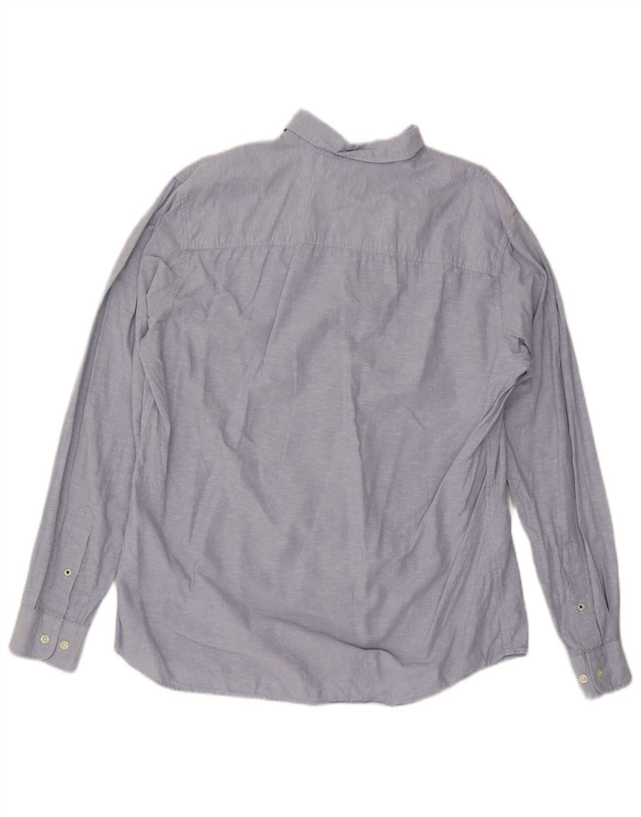Jack & Jones Herren-Hemd, groß, blau meliert, Baumwolle