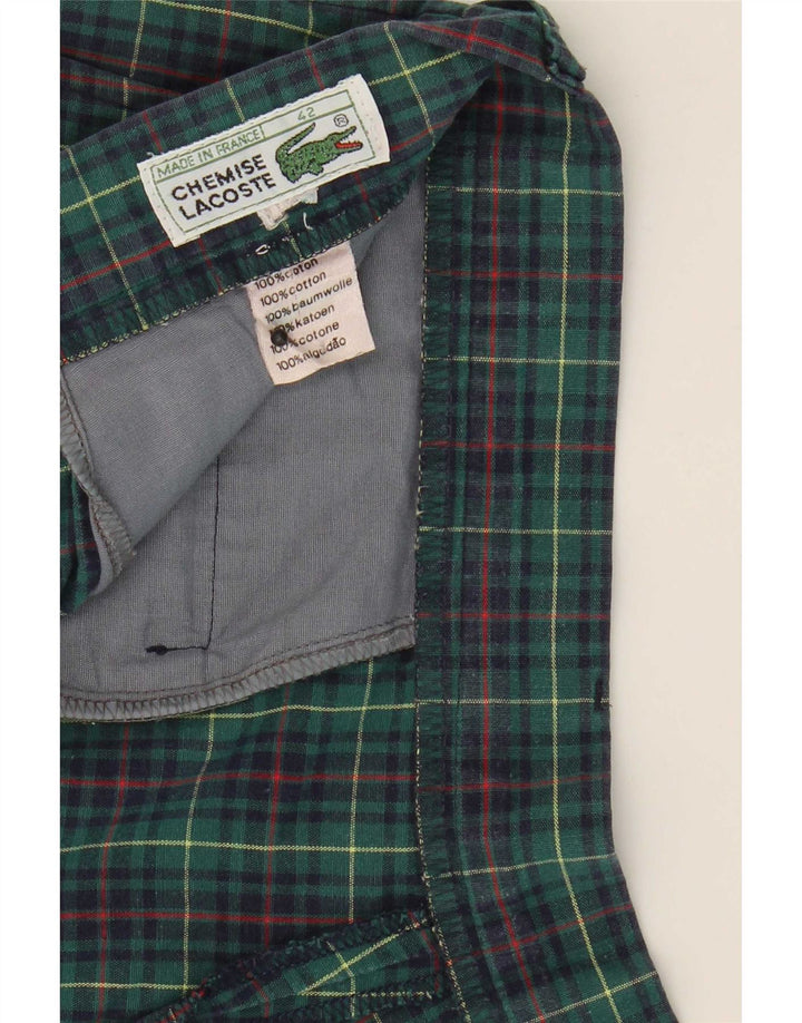 Lacoste Herren Pegged Chino Shorts Größe 42 Medium W31 Grün karierte Baumwolle