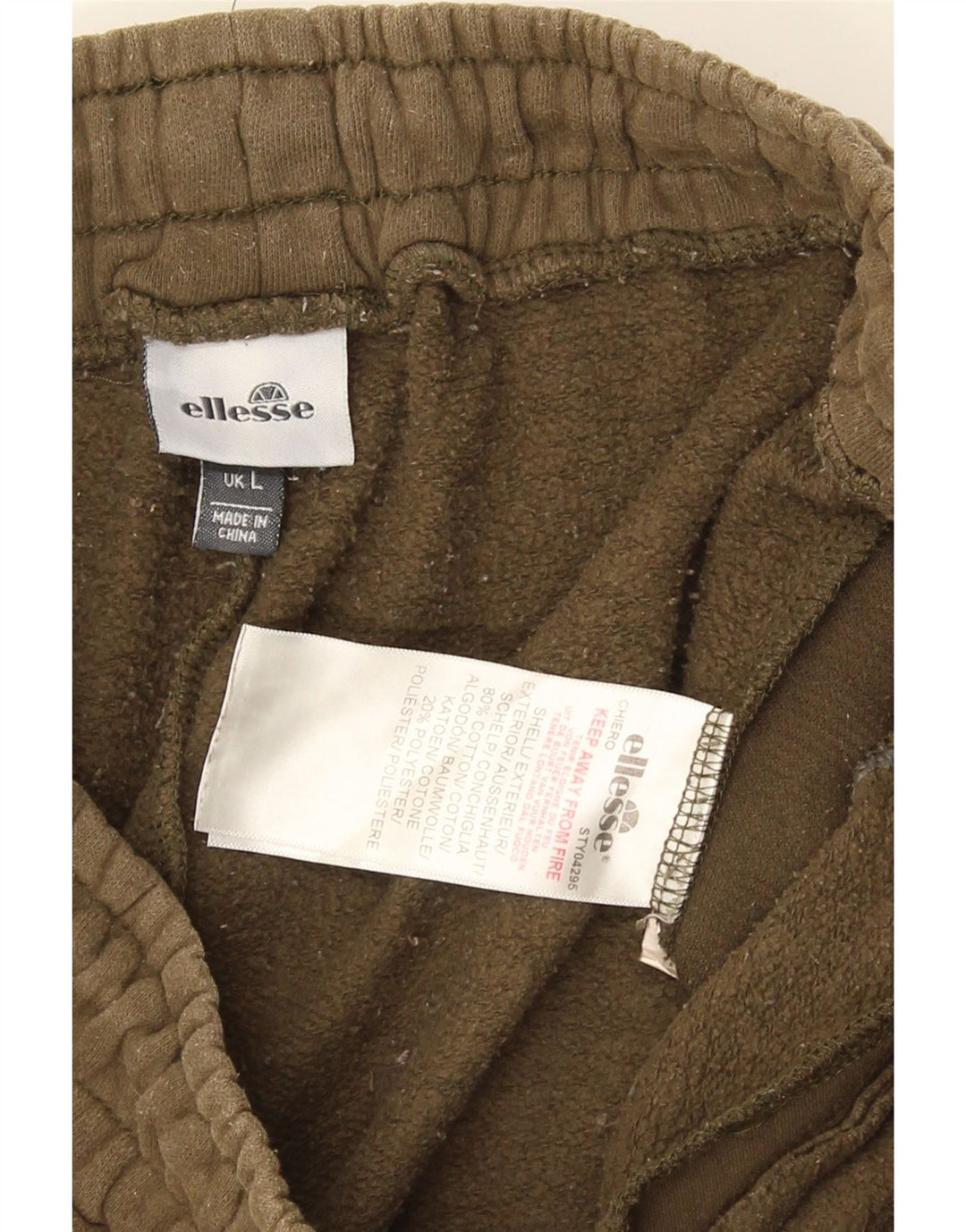Ellesse Herren-Trainingshose, Jogginghose, groß, Khaki, Baumwolle