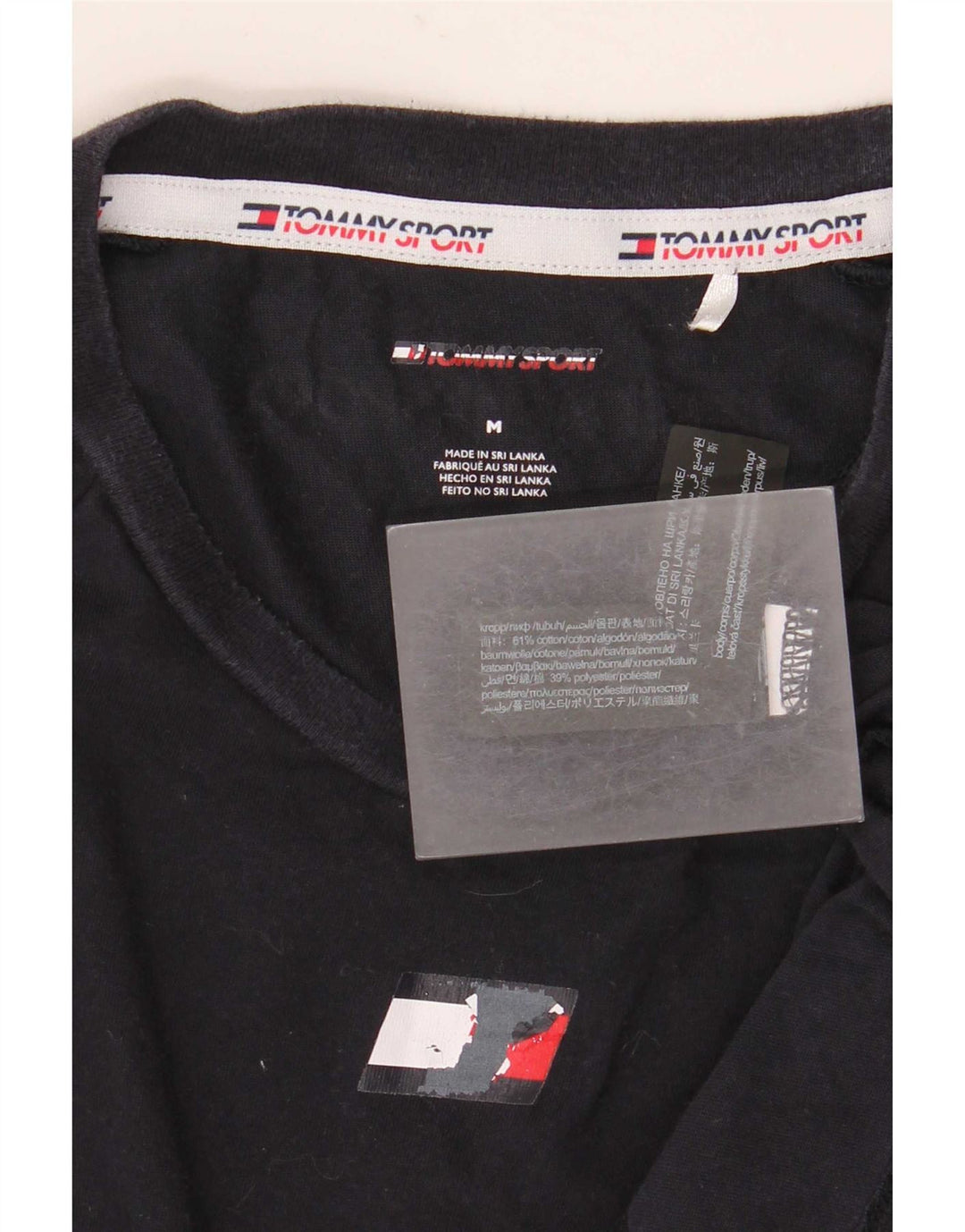 Tommy Hilfiger Herren-T-Shirt-Oberteil aus Baumwolle in mittlerem Marineblau