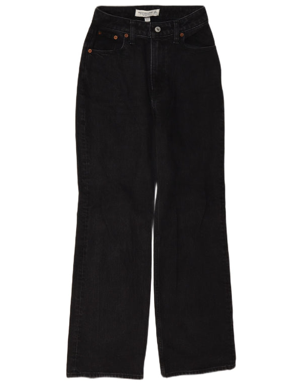 Abercrombie & Fitch Damen Curve High Rise Loose Jeans W23 L29 Grau 90er Jahre