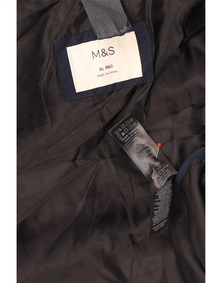 Marks & Spencer Herren Wattierte Jacke UK 42 XL Marineblau Polyester