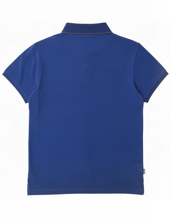Henry Cottons Herren Slim Fit Poloshirt Große blaue Baumwolle