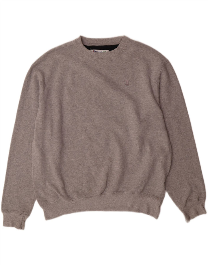 CHAMPION Mens Sweatshirt Jumper Large Grey Cotton
