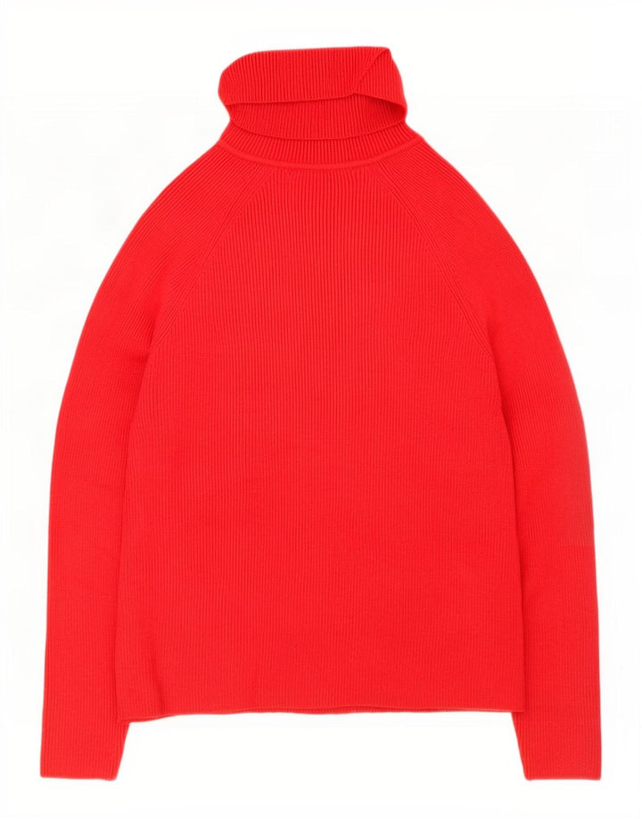 Marks & Spencer Damen-Pullover mit Rollkragen, UK 10, Größe S, rote Viskose