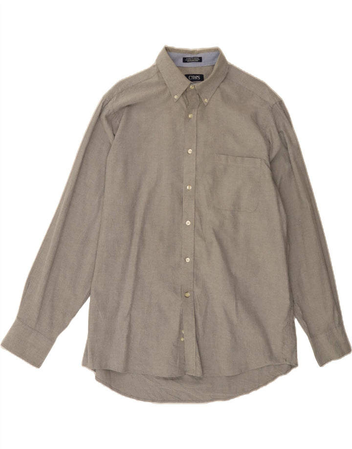 CHAPS Mens Classic Fit Shirt Size 16 1/2 Large Grey Cotton Vintage Chaps and Second-Hand Chaps from Messina Hembry 