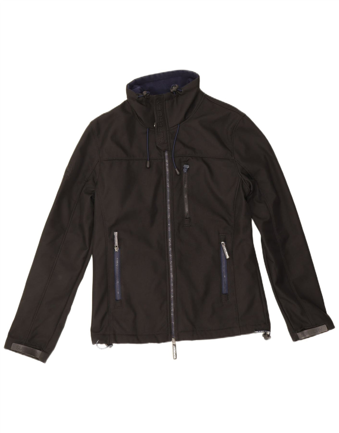 Superdry Herren Windtrekker Windjacke UK 38 Medium Schwarz Polyester