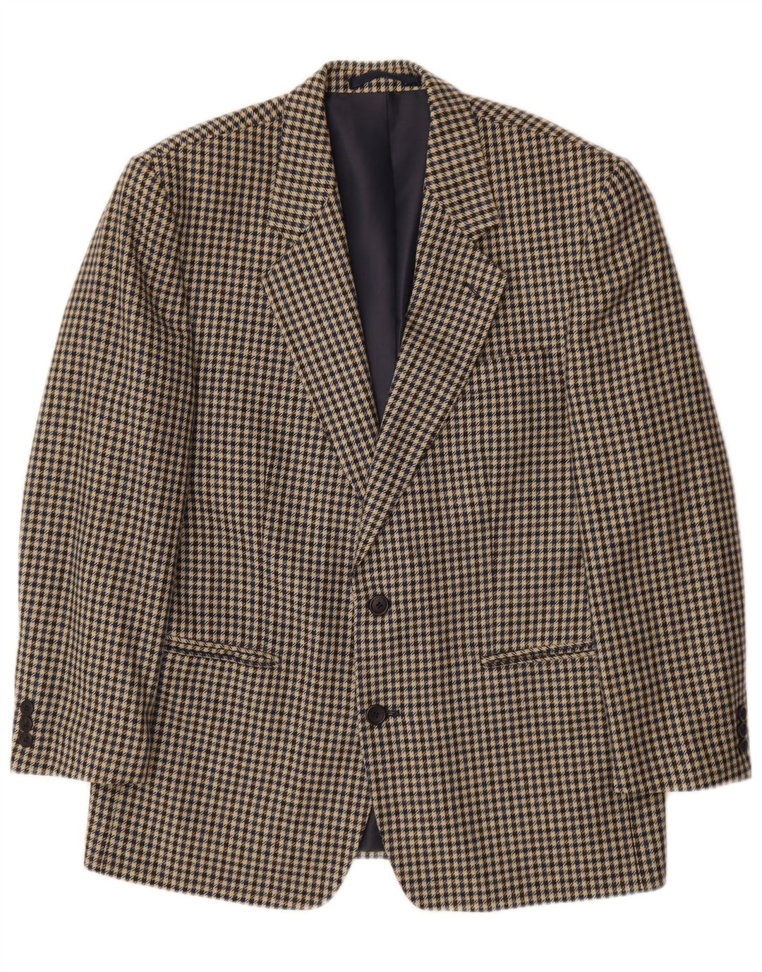 VINTAGE Herren-Blazer mit 2 Knöpfen, UK 38, mittelgroß, mehrfarbig, Hahnentrittmuster