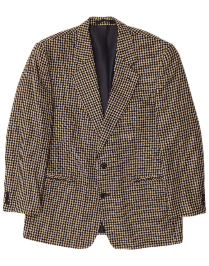 VINTAGE Herren-Blazer mit 2 Knöpfen, UK 38, mittelgroß, mehrfarbig, Hahnentrittmuster