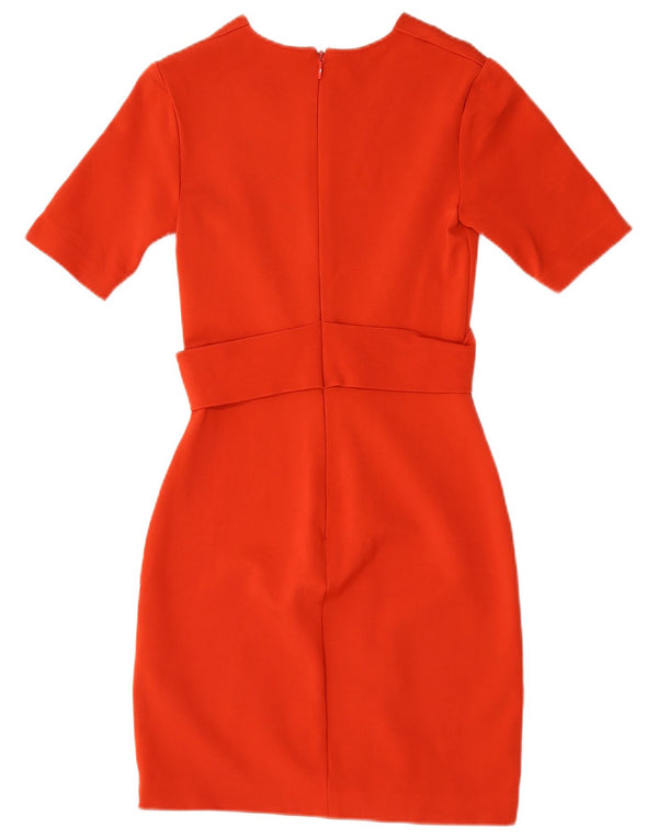 Reiss Damen Etuikleid UK 8 Small Rote Viskose