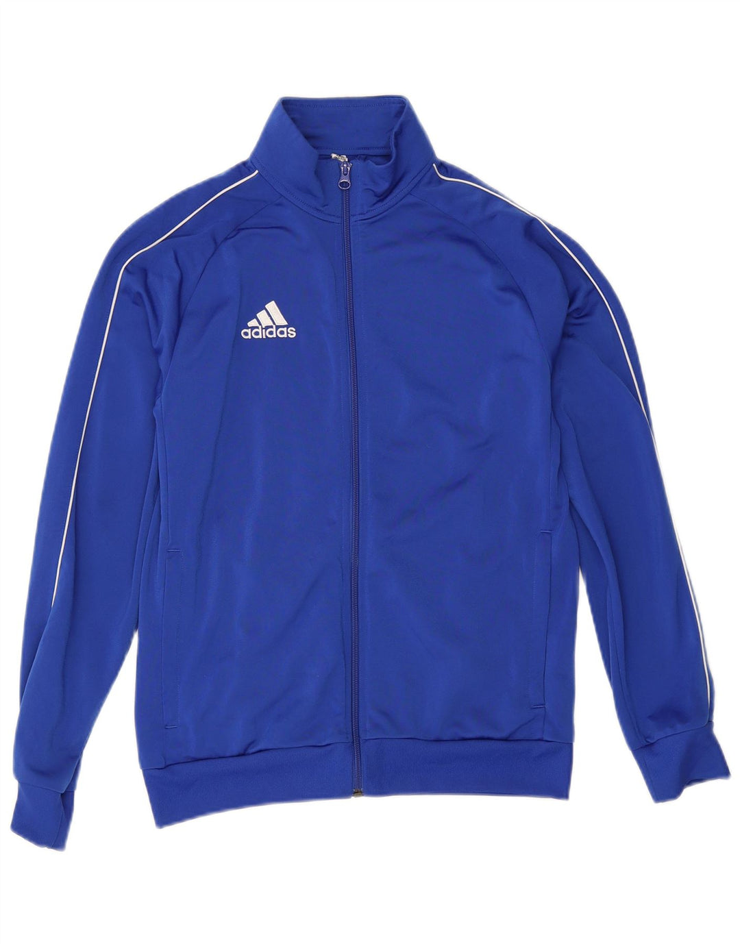 Adidas Jungen Trainingsanzug Top Jacke 13-14 Jahre Blaues Polyester