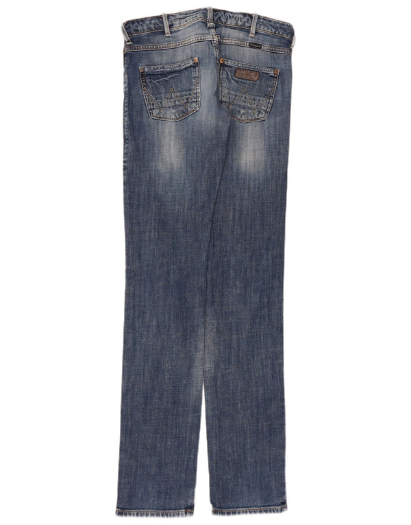 Wrangler Damen Lia Straight Jeans W26 L34 Blaue Baumwolle