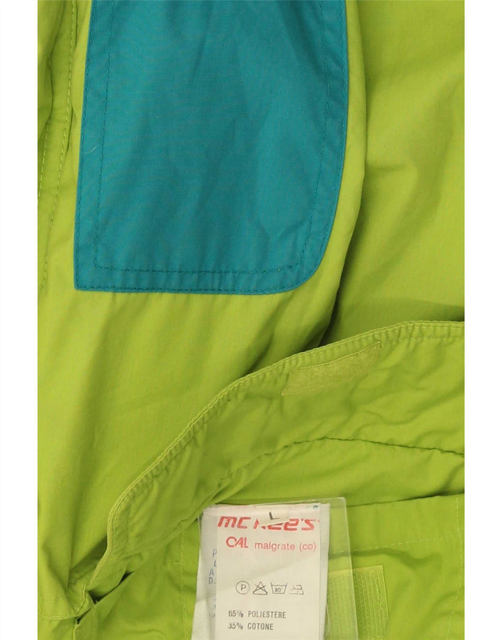 MC Kee's Herren-Skijacke UK 40 Large Grünes Colourblock-Polyester