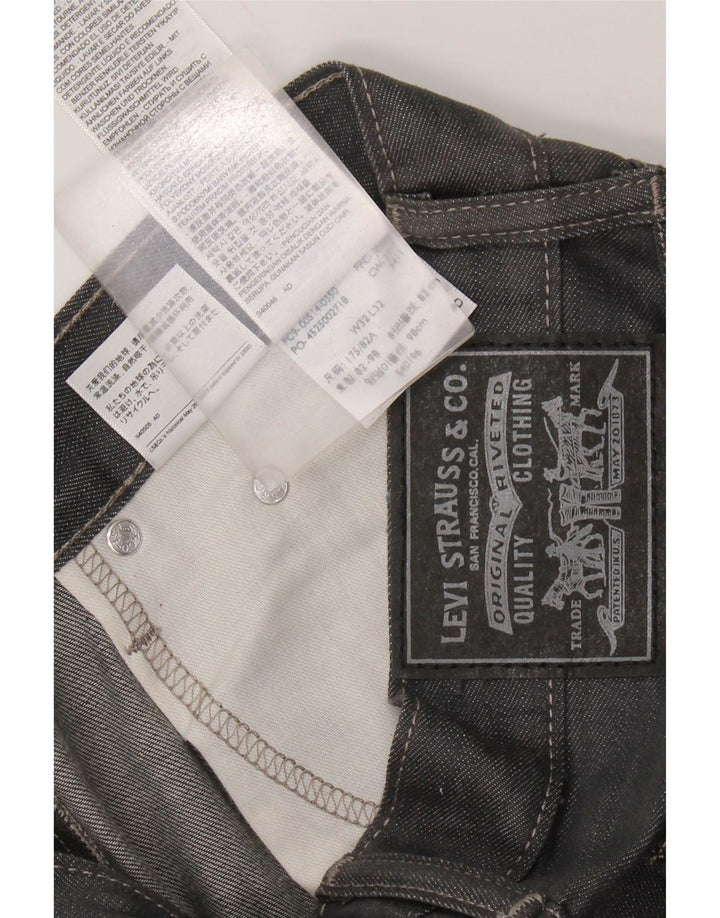 LEVI'S Herren Straight Jeans W32 L32 Graue Baumwolle