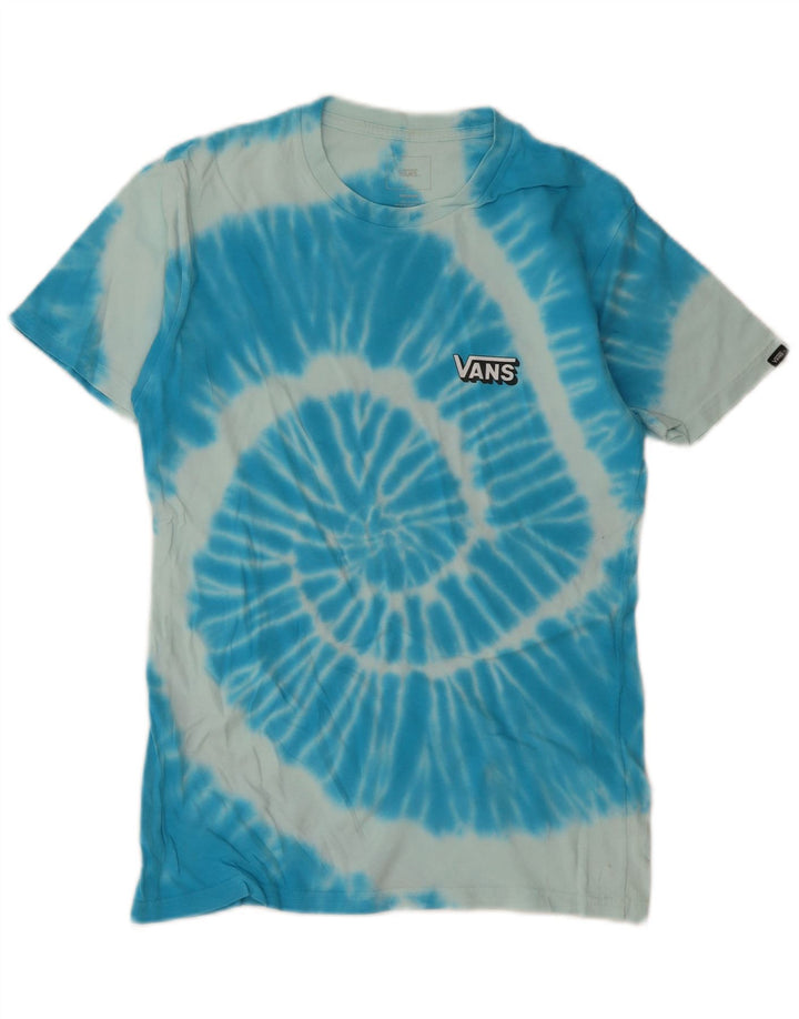 Vans Herren T-Shirt Top Small Blau Tie Dye Baumwolle