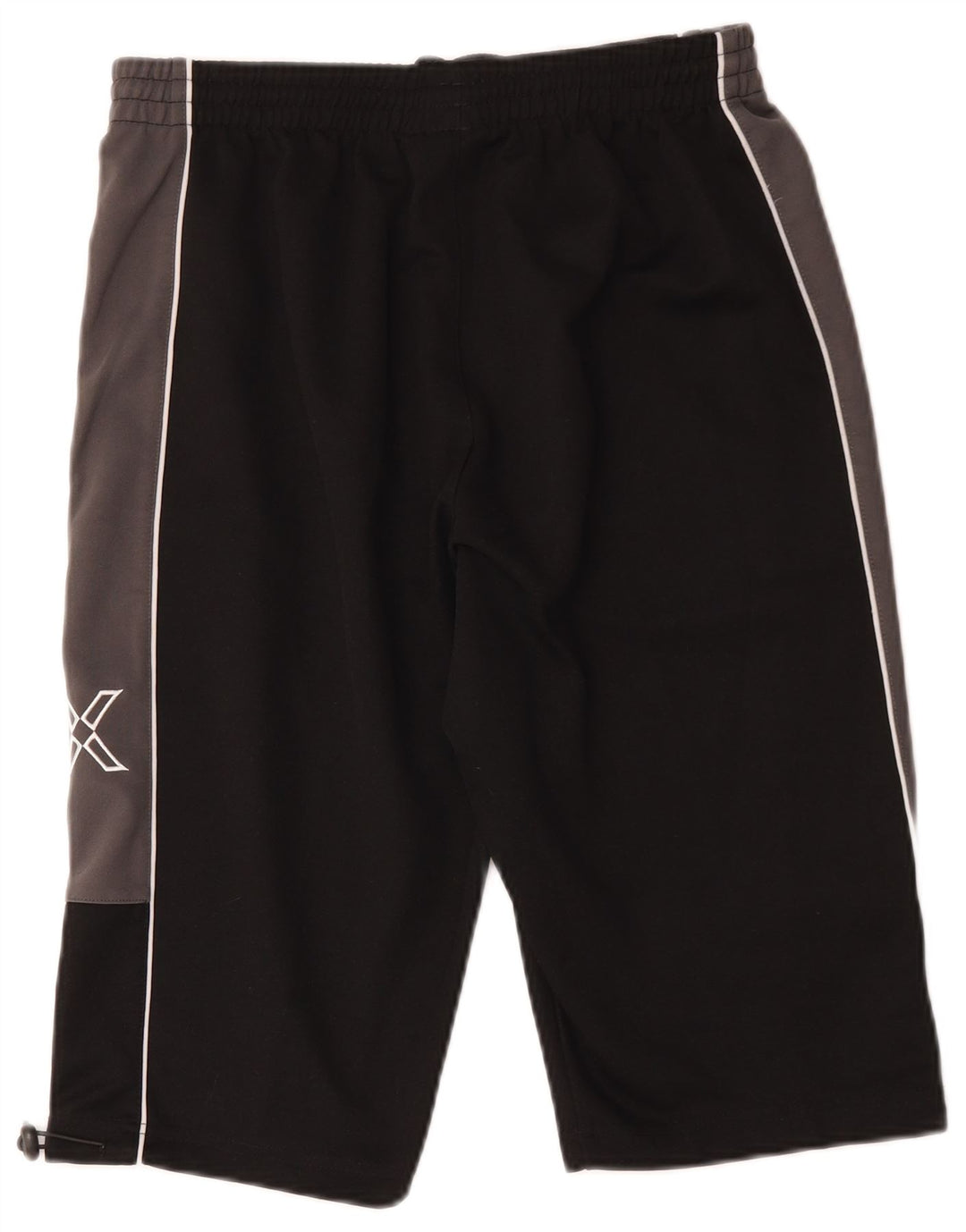 Umbro Herren-Bermuda-Sportshorts mit Grafik, groß, schwarzes Farbblock-Polyester