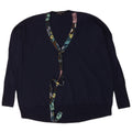 J. Crew Damen-Pullover in Übergröße mit V-Ausschnitt, Gr. 14, mittleres Marineblau