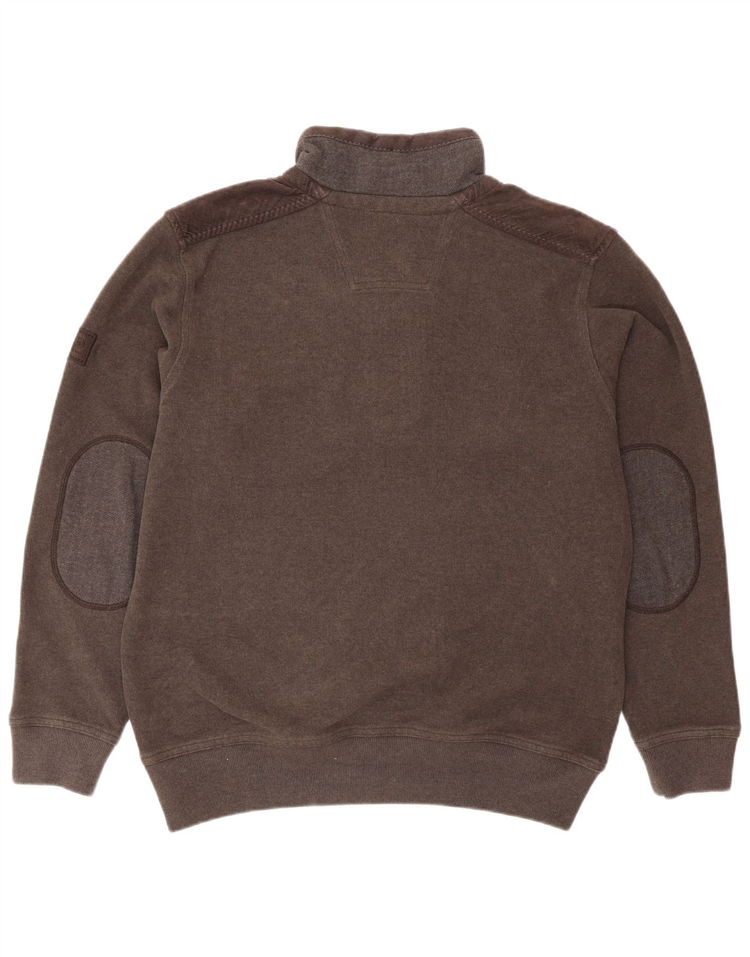 Pierre Cardin Herren-Pullover mit Reißverschluss am Hals, Mittelbraun