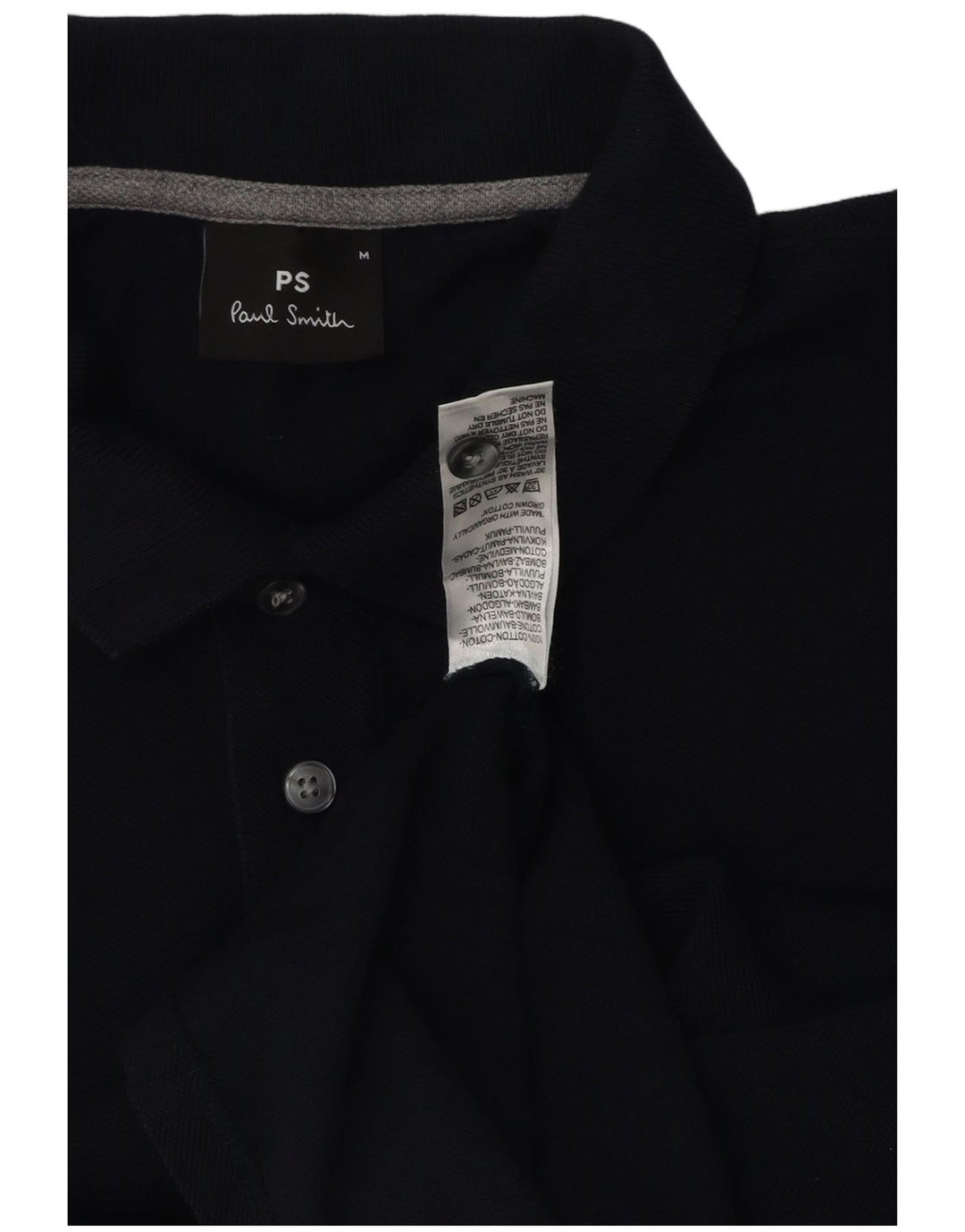 Paul Smith Herren-Poloshirt, mittelmarineblaue Baumwolle