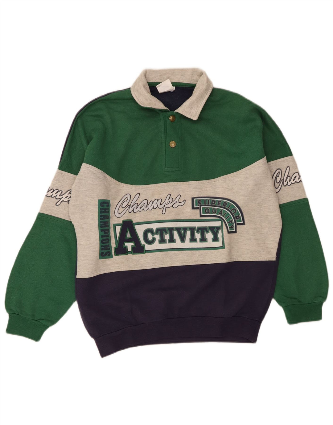 F.LLI Campagnolo Damen Grafik-Sweatshirt-Pullover IT 42 Mittelgrün