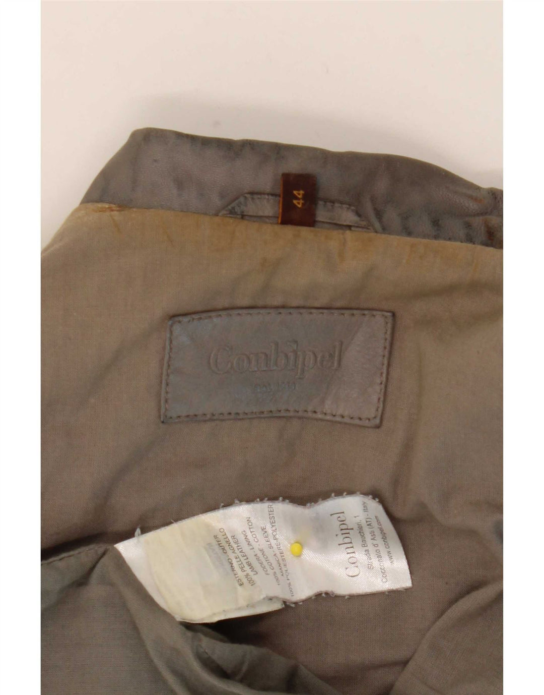 Conbipel Damen Lederjacke IT 44 Mittelgrau