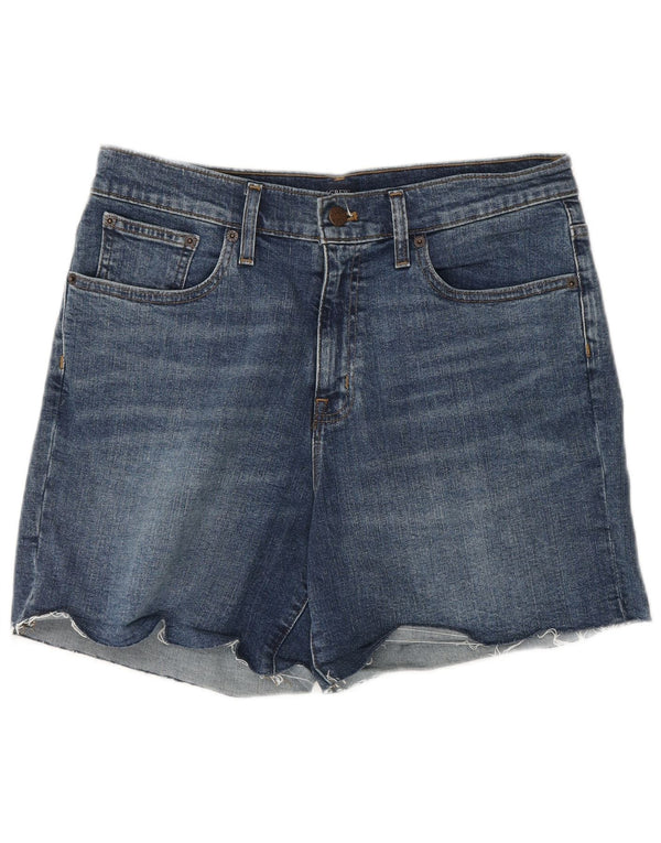 J. CREW Damen Jeansshorts W28 mittelblaue Baumwolle