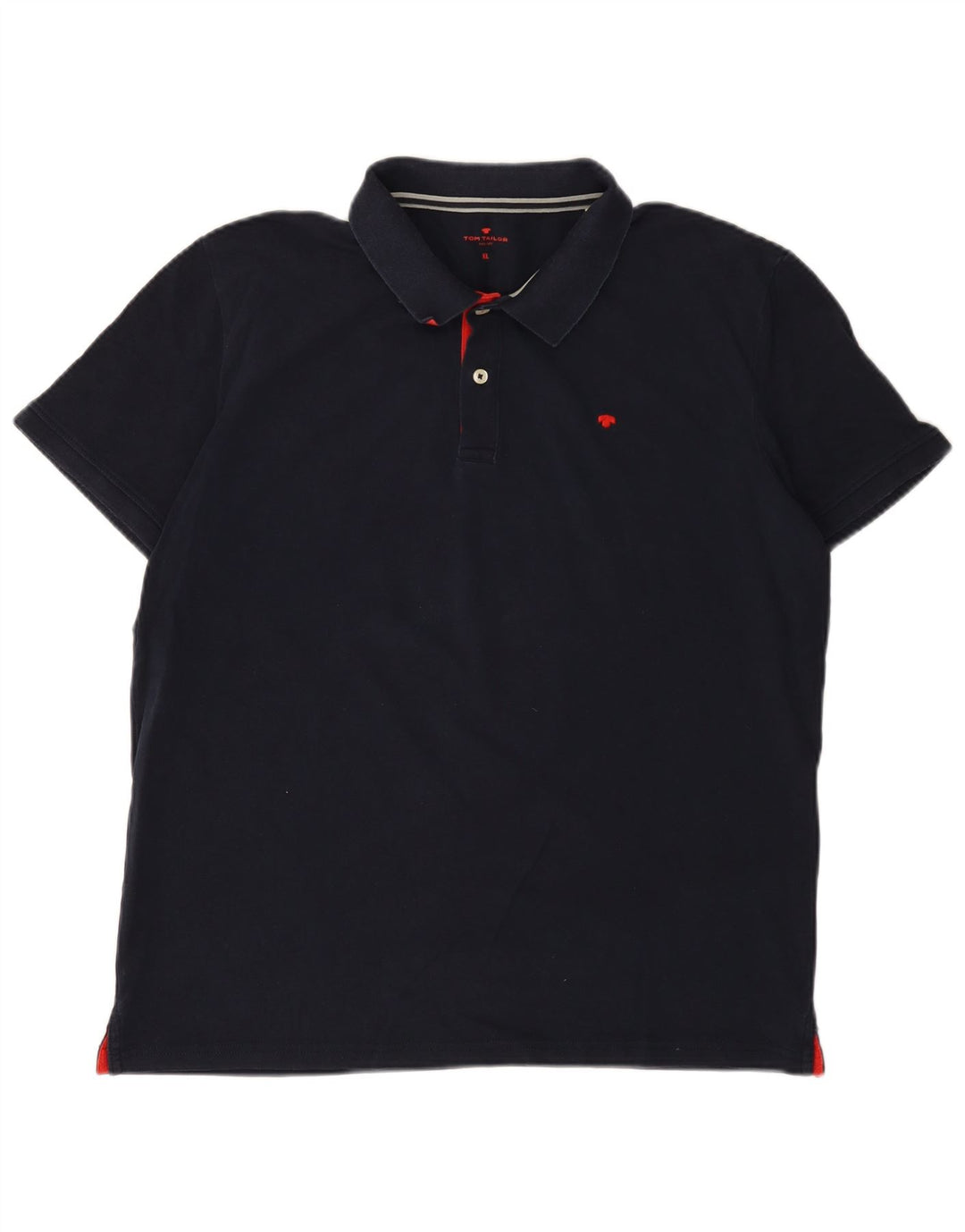 Tom Tailor Herren Poloshirt XL Marineblau Baumwolle
