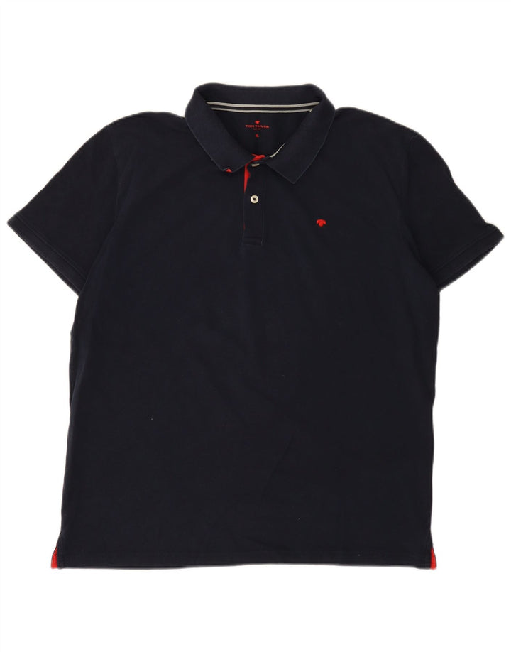 Tom Tailor Herren Poloshirt XL Marineblau Baumwolle