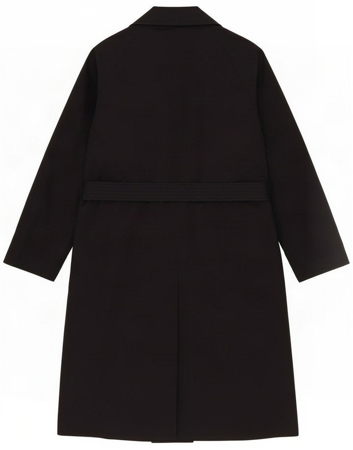 Marks & Spencer Damen Zweireihermantel UK 10 Small Marineblaue Baumwolle