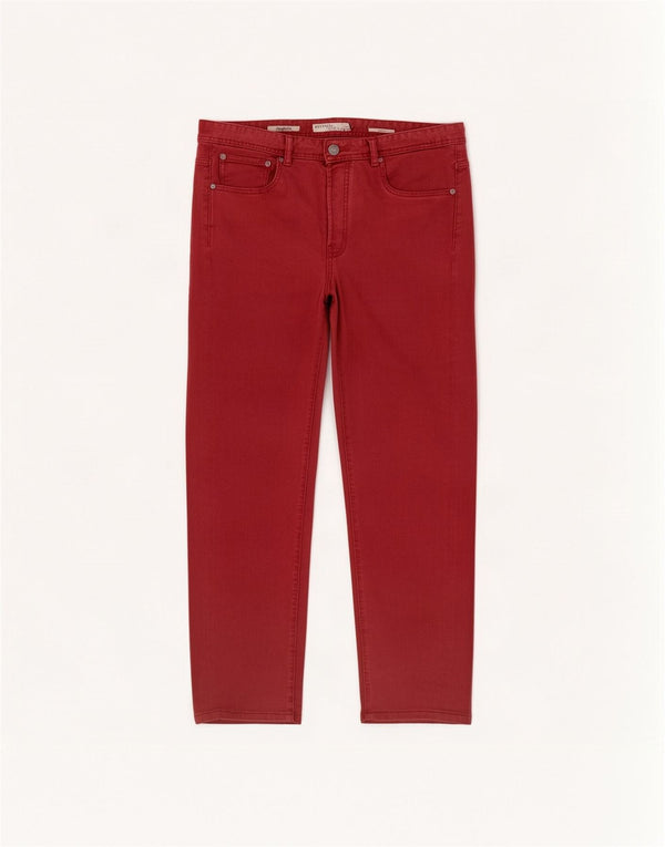 Conbipel Mens Straight Jeans IT 54 2XL W38 L30 Red Cotton
