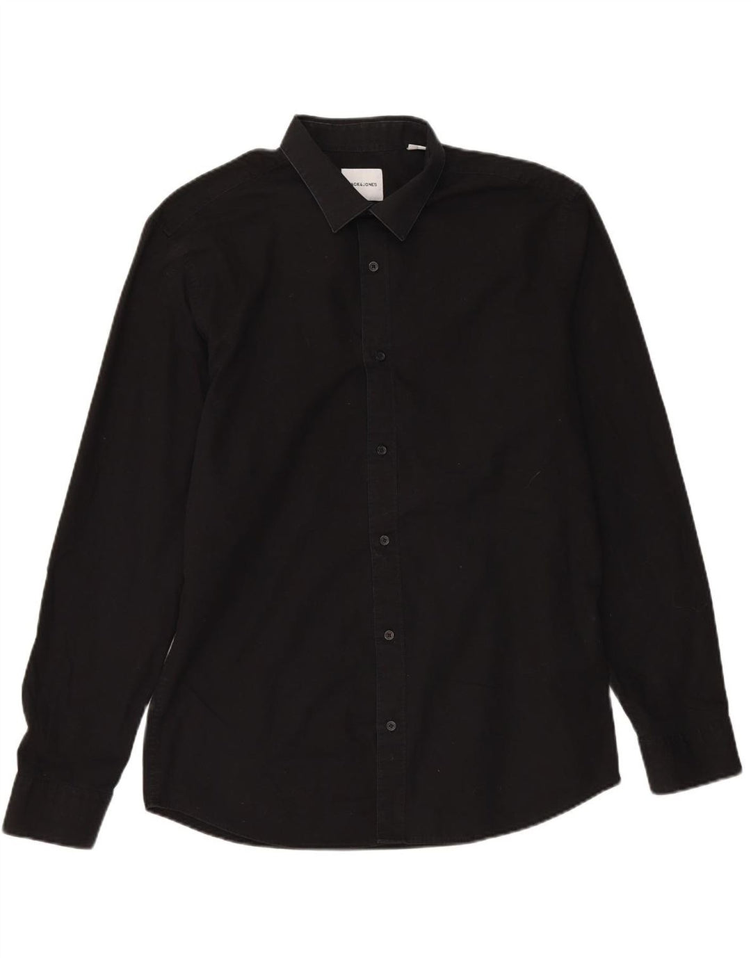 JACK & JONES Mens Shirt Large Black Cotton