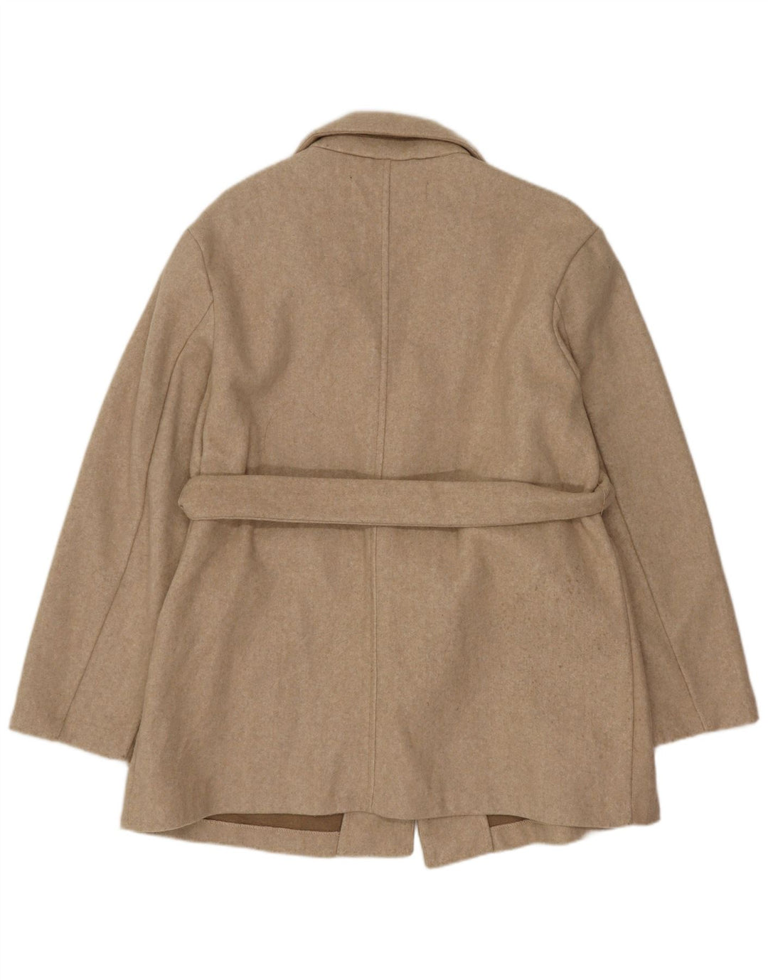 Zara Damen Longline-Oversize-Blazerjacke UK 6 XS Beige Polyester